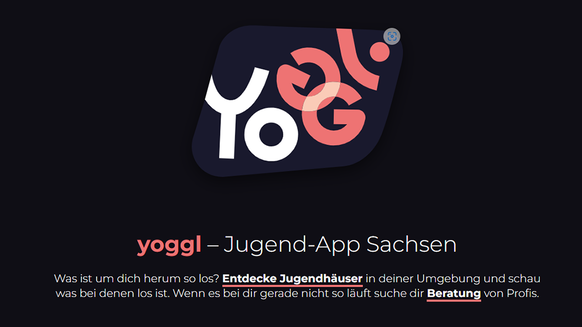 Logo der Website yoggl.de  | Quelle: © Projekt JAPP, AGJF Sachsen e.V., Chemnitz, 2023, Lizenz: CC BY-NC-ND
